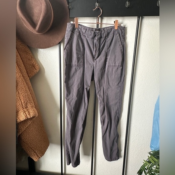 Daily ritual grey lightweight straight leg classic casual pants cargo pockets - Picture 1 of 4